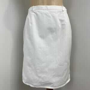 Sonia Rykiel Paris Women's Small White A Line Knee Length Skirt Made in France